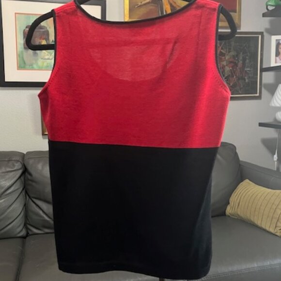 Vintage Salvatore Ferragamo Sleeveless Knit Top Sz S - Picture 3 of 5
